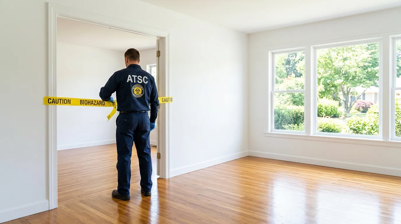 Certified biohazard cleanup crew performing Decomposition Cleanup in Haverhill